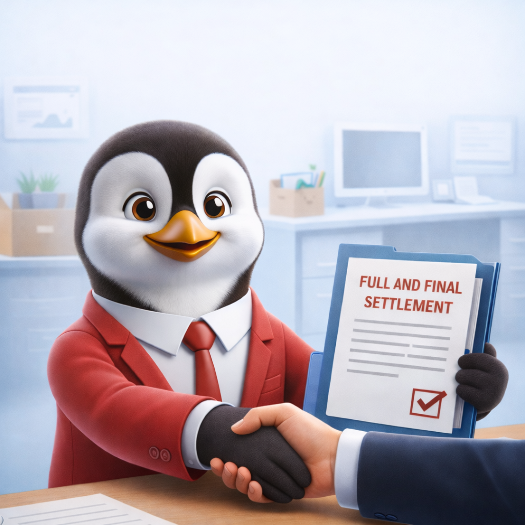 full and final settlement letter