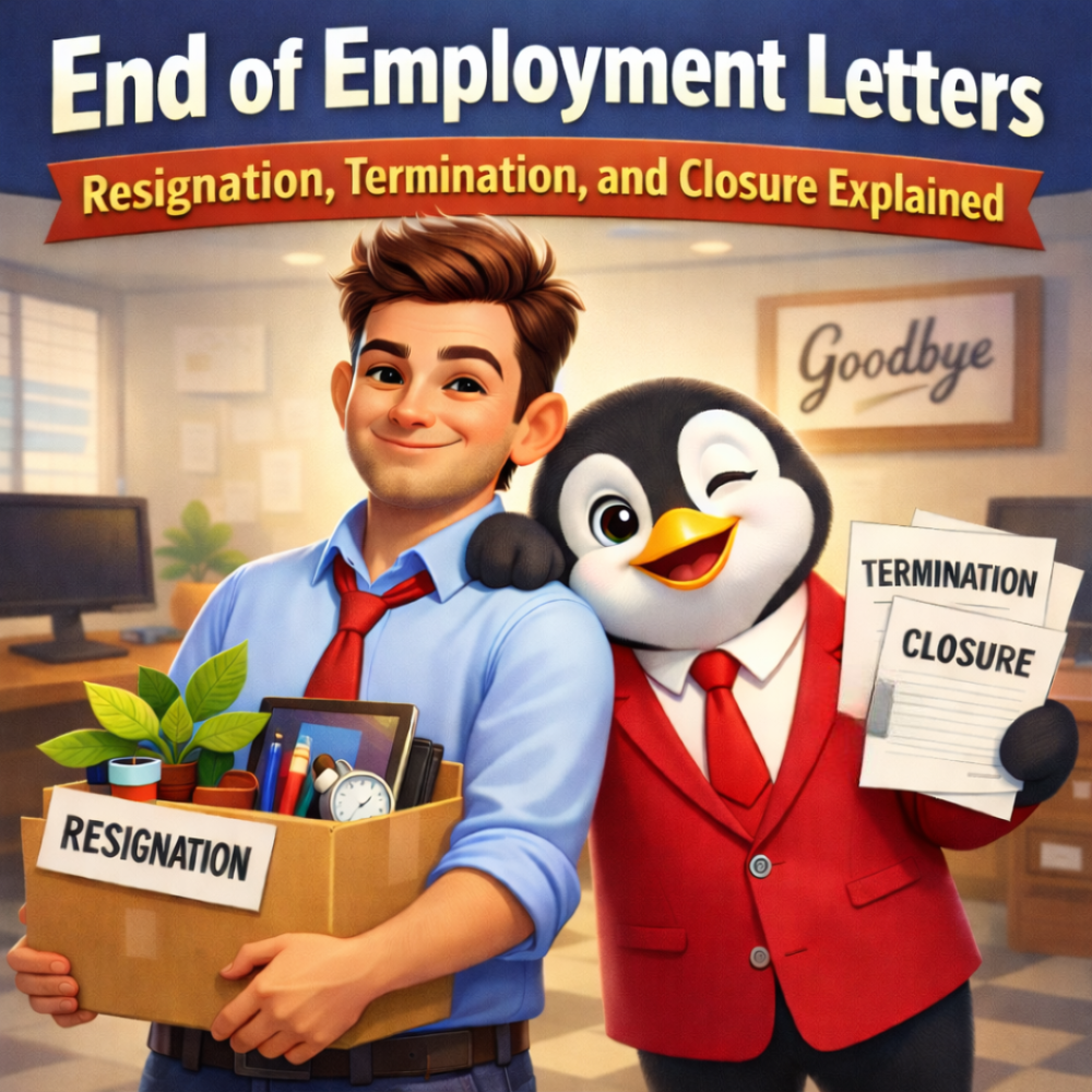end of employment letter